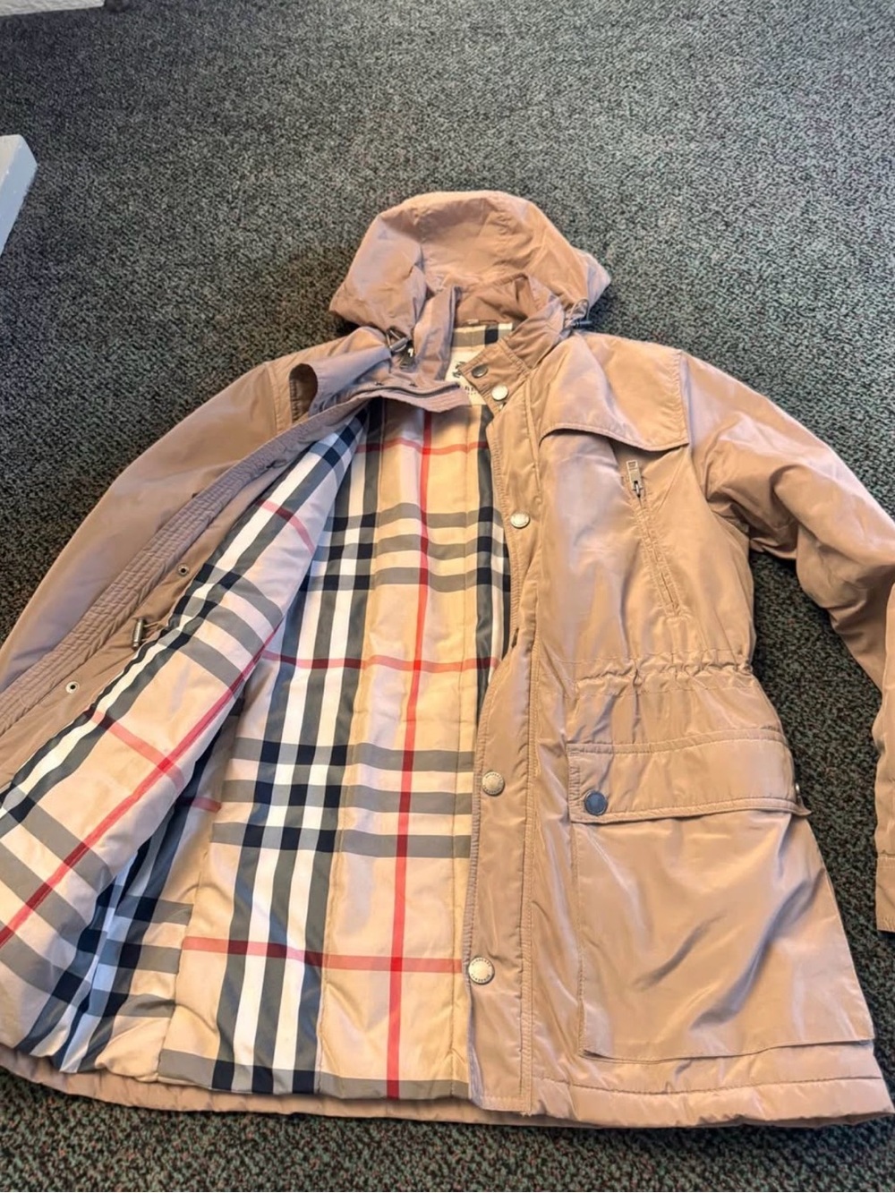 Burberry Dusty Pink Zip-Front Jacket
